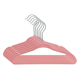 Kit 10 Cabides de Veludo Infantil 28cm - Rosa - 2