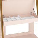 Ver imagem 5 de Estante Escrivaninha Simba Rosa Fosco com Pés Amadeirado - Reller Móveis