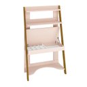 Ver imagem 3 de Estante Escrivaninha Simba Rosa Fosco com Pés Amadeirado - Reller Móveis