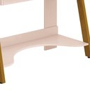 Ver imagem 6 de Estante Escrivaninha Simba Rosa Fosco com Pés Amadeirado - Reller Móveis