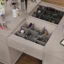 Ver imagem 2 de Penteadeira Camarim 9 Gavetas Classica Mila New C/led - Espelho - Gaveta Maquiagem:off