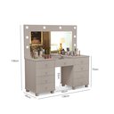 Ver imagem 7 de Penteadeira Camarim 9 Gavetas Classica Mila New C/led - Espelho - Gaveta Maquiagem:off