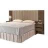 Cabeceira King Estofada Com Mesa De Apoio Tokyo Flex Mocaccino E Bege Carmolar - 2