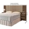 Cabeceira King Estofada Com Mesa De Apoio Tokyo Flex Mocaccino E Bege Carmolar - 4
