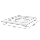 Ver imagem 2 de Cama Casal Base Box Pés Madeira 156cm Emma Linho Cinza Claro - Nexta Casa