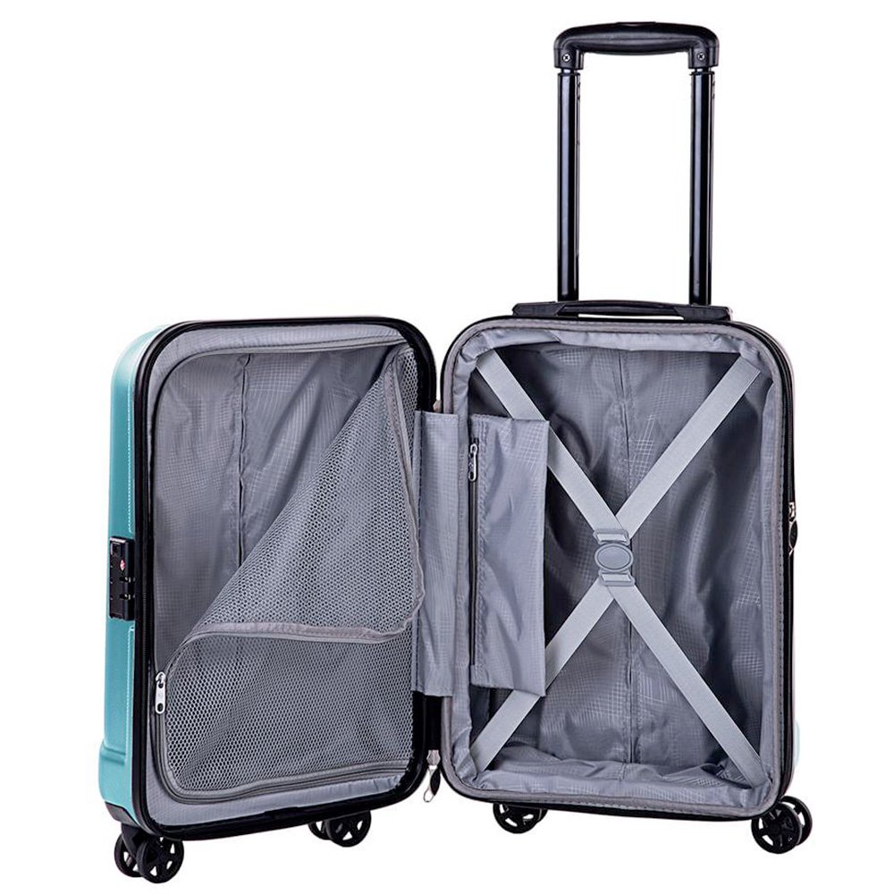 Mala de Viagem Média (23 kg) Rígida em ABS com Rodas Duplas 360º e Cadeado TSA - Fiero - - Azul petr - 2