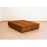 Cama Box Baú Rústica King Size Bipartida Serenelife - Imbuia - 3