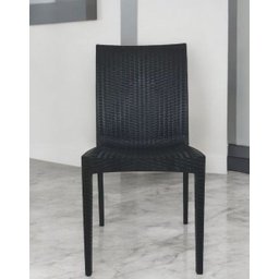 Cadeira Rattan Preta Sala de Jantar Área Externa Cozinha Restaurantes - 1