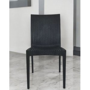 Cadeira Rattan Preta Sala de Jantar Área Externa Cozinha Restaurantes