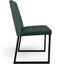 Ver imagem 6 de Cadeira para Sala de Jantar Base Aço Industrial Preto Dafne L02 Linho Verde Musgo - Lyam Decor