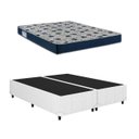 Ver imagem 1 de Cama Base Casal Bipartido Branco Colchão Iso 60 D28 - Ortobom
