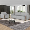 Ver imagem 2 de Sofá Decorativo 3 Lugares 223cm Maceió Veludo Cinza - Gran Belo