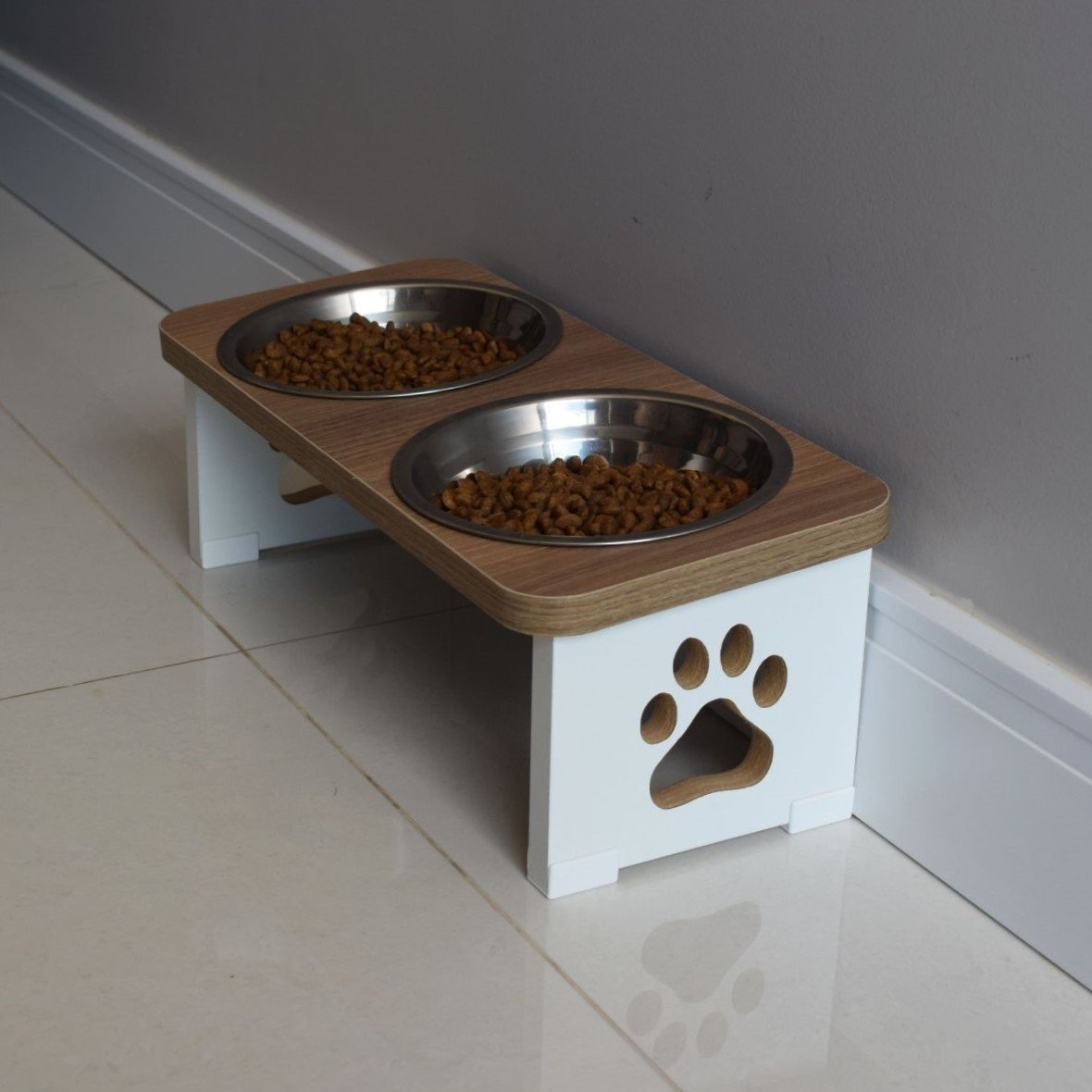 Comedouro Elevado Duplo Cachorro Pet Mdf - 2