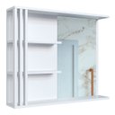 Ver imagem 7 de Gabinete Banheiro com Lavatório e Espelheira Zeus Branco F10 - Mpozenato