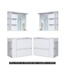 Ver imagem 5 de Gabinete Banheiro com Lavatório e Espelheira Zeus Branco F10 - Mpozenato