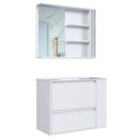 Ver mais imagens de Gabinete Banheiro com Lavatório e Espelheira Zeus Branco F10 - Mpozenato