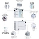 Ver imagem 3 de Gabinete Banheiro com Lavatório e Espelheira Zeus Branco F10 - Mpozenato