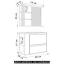 Ver imagem 4 de Gabinete Banheiro com Lavatório e Espelheira Zeus Branco F10 - Mpozenato