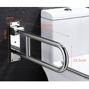 Ver imagem 4 de Barra de Apoio Lateral 60cm Acessibilidade Idoso Deficiente Demima