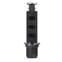 Ver imagem 1 de Torre de Tomada Multiplug Preta Embutir Mesa Granito Inox
