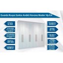 Ver imagem 2 de Guarda Roupa Casal 8 Portas e 4 Gavetas Master Vip 8.4 Atacama - Santos Andirá