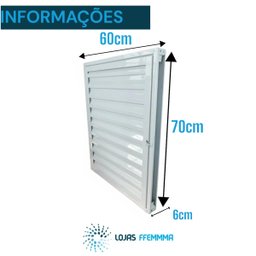 Porta Alçapão Liso Branco de Aço Lage Portinhola 70x60cm - 2