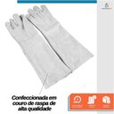 Ver imagem 5 de Luva de Raspa em Couro Punho 20 Proteção Individual Epi Segurança do Trabalho Soldador Construção