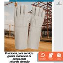 Ver imagem 6 de Luva de Raspa em Couro Punho 20 Proteção Individual Epi Segurança do Trabalho Soldador Construção