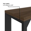 Ver imagem 6 de Mesa Escritório em L 120 cm X 150 cm Design Industrial F5 Office Cor:Málaga com Preto