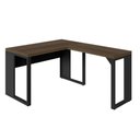 Ver imagem 2 de Mesa Escritório em L 120 cm X 150 cm Design Industrial F5 Office Cor:Málaga com Preto
