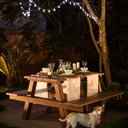 Ver imagem 5 de Mesa de Picnic 150x72cm com Banco Madeira Plástica In Brasil