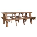 Ver imagem 1 de Mesa de Picnic 150x72cm com Banco Madeira Plástica In Brasil