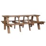 Mesa de Picnic 150x72cm com Banco Madeira Plástica In Brasil - 1