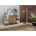 Ver mais imagens de Aparador Buffet 4 Portas com Espelho Retrô Vegas Multimóveis V3562 Rustic/Branco