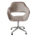 Ver imagem 1 de Cadeira Para Escritório E Home Office Zara Base Giratória - Veludo Capuccino