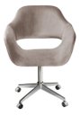 Ver imagem 1 de Cadeira Para Escritório E Home Office Zara Base Giratória - Veludo Capuccino