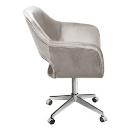 Cadeira Para Escritório E Home Office Zara Base Giratória - Veludo Capuccino - 2