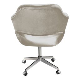 Cadeira Para Escritório E Home Office Zara Base Giratória - Veludo Capuccino - 3
