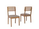 Ver imagem 1 de Kit 2 Cadeiras para Sala de Jantar Juparanã Marrom Cinamomo/Bege