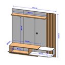 Ver imagem 6 de Painel Suspenso Paraty para Tv até  55” Porta Basculante e Nicho - Naturalle/ Off