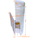 Ver imagem 2 de Arandela Calha de Parede com Vidro Pintado:tradicional/branco