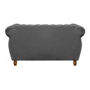 Ver imagem 3 de Namoradeira Decorativa Chesterfield Sofá Realeza Vintage - Suede Cinza