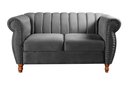 Ver imagem 1 de Namoradeira Decorativa Chesterfield Sofá Realeza Vintage - Suede Cinza
