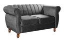Ver imagem 2 de Namoradeira Decorativa Chesterfield Sofá Realeza Vintage - Suede Cinza