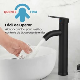 Torneira Monocomando Banheiro Lavabo Bancada Mesa Pia Aerador Misturador Agua Quente Fria Lavanderia - 6