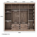 Ver imagem 3 de Guarda-Roupa Casal Valencia 6 Portas 6 Gavetas com Pés