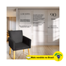 Kit 2 Poltronas Decorativas Nina Cadeira para Sala de Estar Recepção Pés Palito Preto - 5