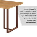 Ver imagem 7 de Mesa para Sala de Jantar Retangular 120x90cm MDF Lunna Marrom/Proa