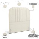 Ver imagem 4 de Cabeceira Cama Box Queen Estofada Orgânica 160cm Alice W01 Linho Champagne - Lyam Decor
