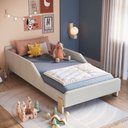 Ver imagem 1 de Cama Infantil Moderna Estofada Montessoriana 99cm Sentir Completa Móveis